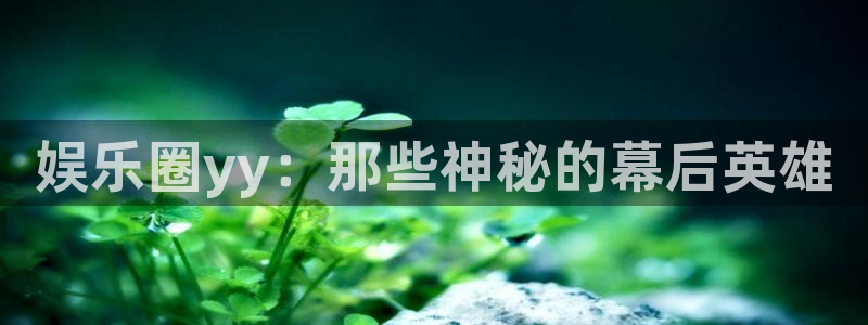 杏鑫娱乐：娱乐圈yy：那些神秘的幕后英雄